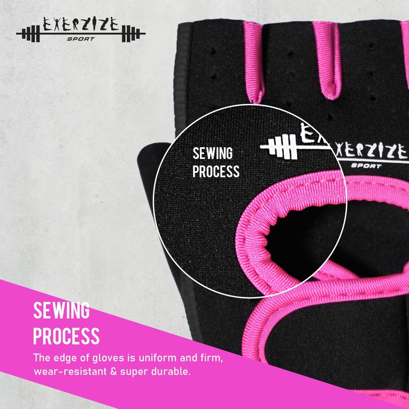 LMS Data Fingerless Gym Gloves, Weight lifting Gloves, Anti-Slip, Breathable,