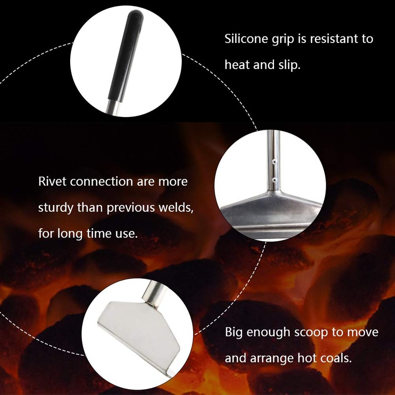 Charcoal Grill Rake Grill Ash Tool Accessories,Charcoal Kettle Grill Pizza