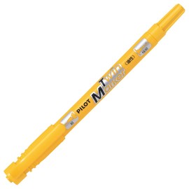 PILOT 油性マーカー ツインマーカー 細･極細 細字0.5mm/極細字0.4mm イエロー MEF12EUY パイロット