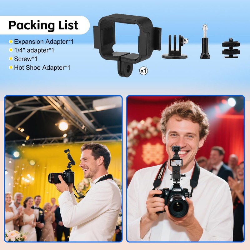 Osmo Pocket 4/3 Cold Shoe Adapter for Camera, DSLR Multi