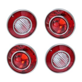 1409KMT Corvette C3 Tail Light - 4PCS Red Tail Lights & Backup Lights Set Compatible With 1975-1979 Corvette C3