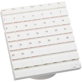 dateblock Tate Tabletop Perpetual Block Calendar Date Block Horizontal , whites