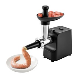 HinLIaDa Meat Grinder Electric, 1000W Stainless Steel Sausage Maker with 3 Plates, Sausage Stuffer Tube and Food Pusher, Meat Grinder for Home Use & Commercial (Black)