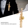 Gold Plating Copper Bassoon Musical Instrument Bassoon Brooch Pin with
