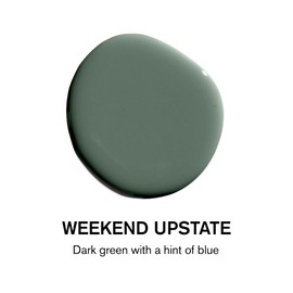 BACKDROP | Premium Interior Paint | Standard Semi Matte, Low Sheen Finish | Self-Priming, Low VOC, Green Wise Certified | WEEKEND UPSTATE – Dark green with a hint of blue | 0.5 Gallon