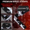TECEUM Lifting Wrist Straps with Neoprene Padding Support – Black