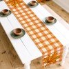 Fall Table Runner Maple Leaves Buffalo Plaid Autumn Thanksgiving Table