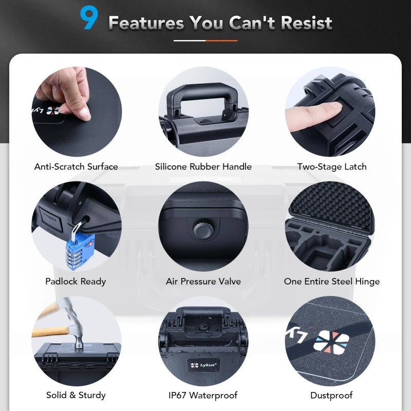 Lykus Titan MM410 Waterproof Hard Case for DJI Mini 4