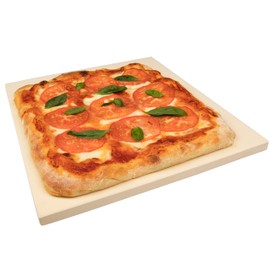 CucinaPro Pizza Stone for Oven, Grill, BBQ- Extra Thick 5/8" Cordierite Rectangular Baking Stone for Better Cooking- 16" x 14" Pan- Holds High Temp For Crispy Crust- Kitchen Essential Must Have Gift