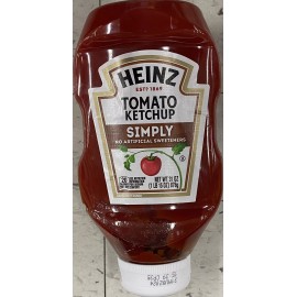 Heinz 2x Heinz SIMPLY Tomato Ketchup VALUE BULK Size Bottle Tub 31 oz - 2 PACK