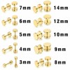 Unbranded 2X Stud Earrings Flat Circle Piercing Dot Earrings Stainless