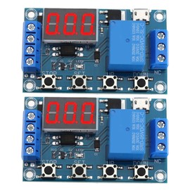 ECSiNG 2PCS Timer Relay 1 Way Relay Module 6.27x3.8x1.9cm Programmable Delay Relay Module for Smart Home Controller Industrial Controls Automated Irrigation