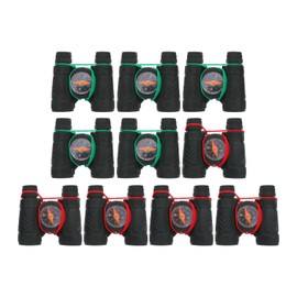 Toddmomy 10pcs Small Pocket Binoculars Mini Binoculars Mini Telescope Toy Novelty Binoculars with Compass for Boys Girls Sightseeing Birdwatching Outdoors Black