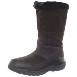 Mountrek Women's Lizzie Cabin Suede Snow Boot,Dark Brown,9.5 M US