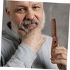 FOMIYES Wooden Folding Beard Comb Pu Case Portable Grooming Tool