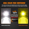 KARSAM White/Amber LED Fog Lights for 2013-2024 Jeep Wrangler JK
