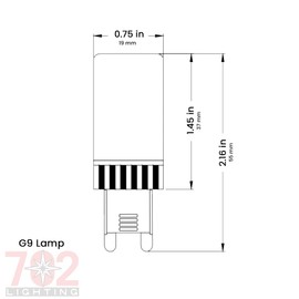 702 LIGHTING - Super Bright G9 LED Lamp, G9 LED Bulb | 5W, 600 Lumens, 3000K | 120V