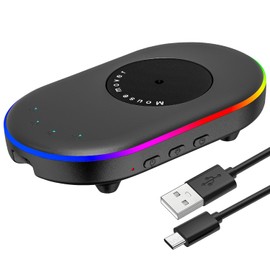 LED Mouse Jiggler Undetectable Mover Device with Timer, Mouse Mover Work from Home - ON/Off Switch, Driver-Free Shaker for Keeping PC Active and Secure