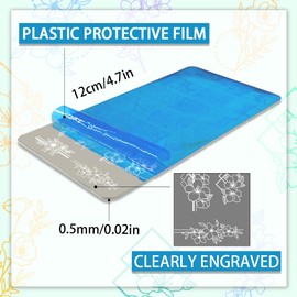 PH PandaHall 3pcs Border Flowers Nail Stamp Plates, Geometric Line Flowers Nail Stamper Plant Nail Art Stencils Print Nail Stencils Stainless Steel Nail Picture Plate for Nail Art Design