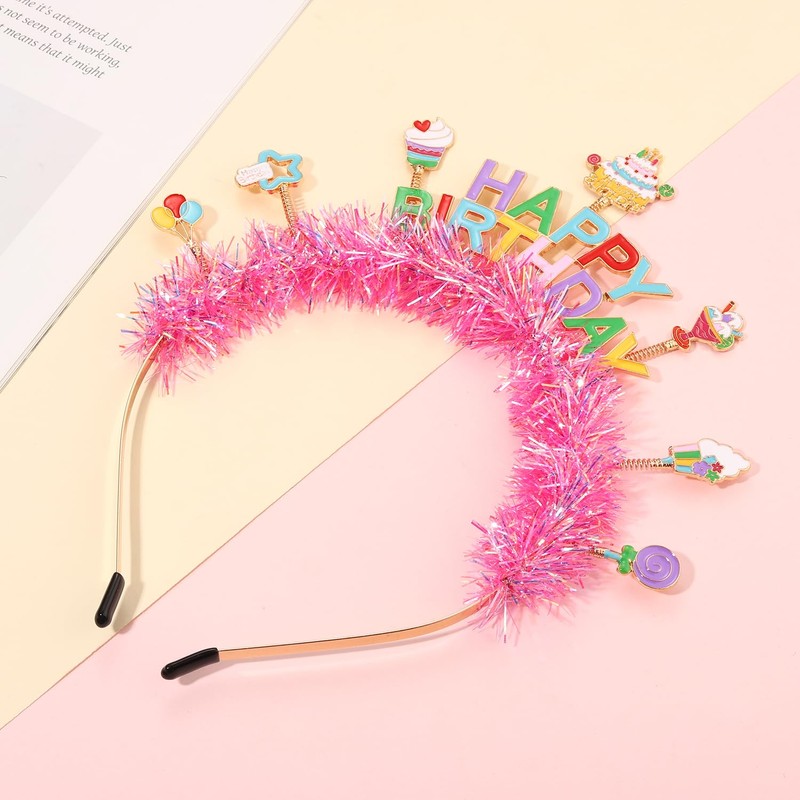 NVENF - Tiara de cumpleaños con corona para mujer, diadema