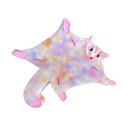 Cute Flying Squirrel Acetate Hair Clip, Big Claw Clip for Women, Fantasy Hair Claw