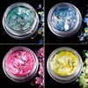 SILPECWEE 12 Boxes Aurora Nail Foil Candy Nail Stickers Glass