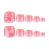 FIEONCIY Press on Toenails with Designs Acrylic Fake Nails for