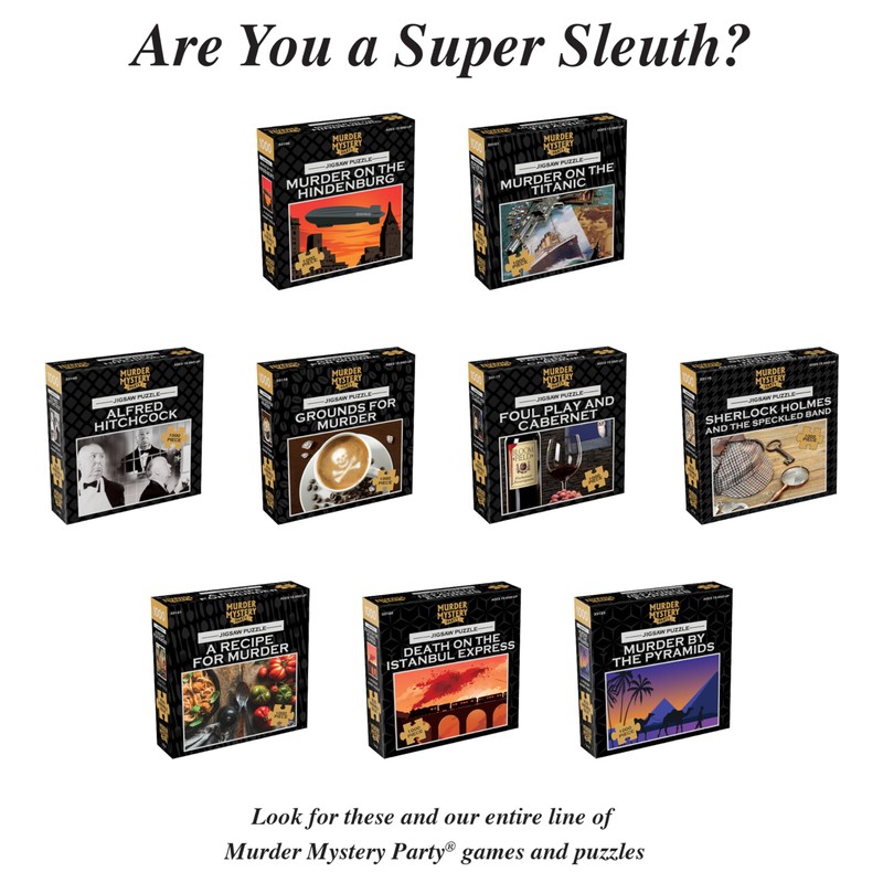 Bepuzzled Classic Mystery Jigsaw Puzzle - Foul Play & Cabernet,