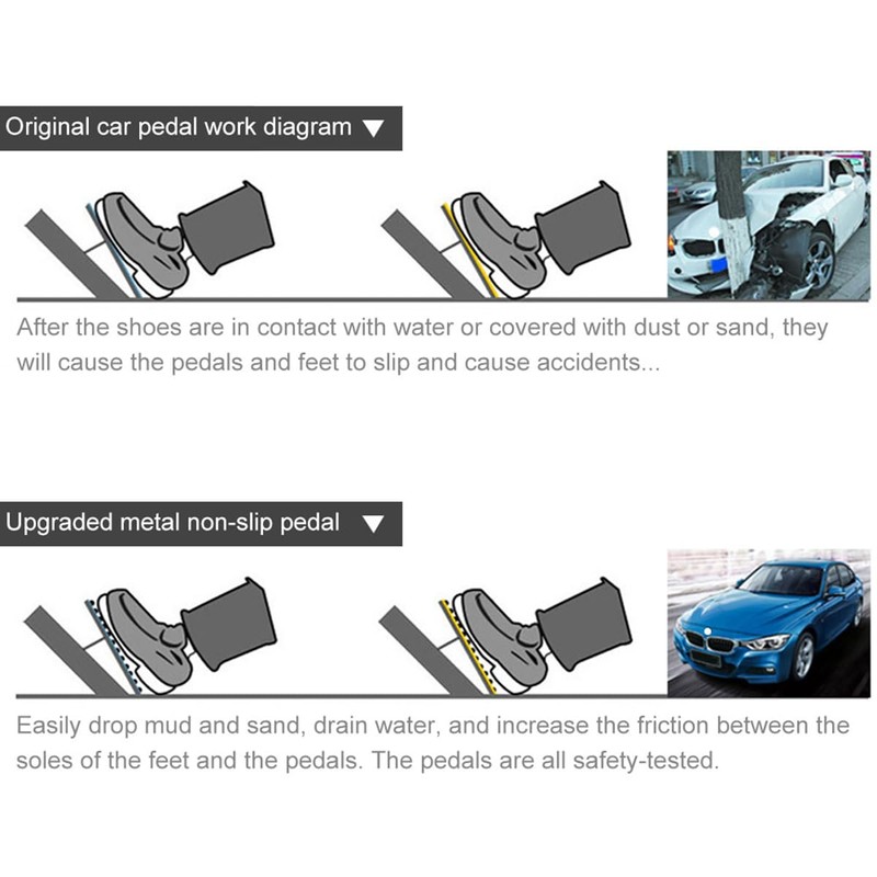 GZJUNFUGJ Anti-Slip Gas Brake Pedal Cover Compatible for Benz C