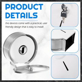 Kritkin 2 Pcs Commercial Soap Dispenser and Paper Towel Dispenser Set with Lock-Stainless Steel,Wall Mount,Large Capacity Manual Liquid Pump Rust Proof Leak Free for Home Bathroom (500 ml,Style 3)