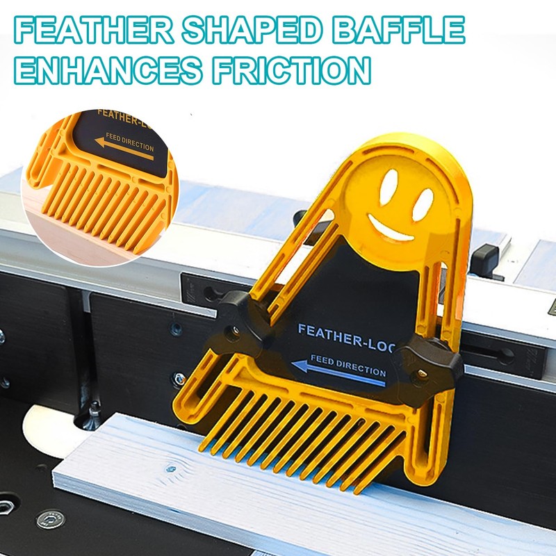 Table Saws Double Featherboard Set, 1 Pair Adjustable Pressure Comb,