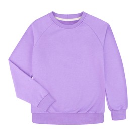 BIG ELEPHANT Boys Crewneck Sweatshirt – Soft Cotton Long Sleeve Top for Kids, Toddler to Teen, Ideal for School or Daily Wear Purple