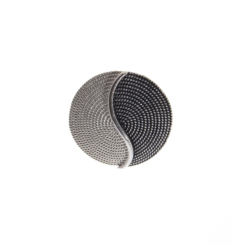 Two Tone 'Corbula' Silver Necklace 'Tao', Metal, No Gemstone