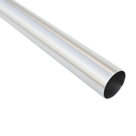 AC PERFORMANCE 2.5" OD x 24" Length Aluminum Straight Air Intake Pipe Seamless Tube, 0.071" Wall Thickness, Brush Finished