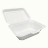 Sugarcane 7 x 5 inch Clamshell, 450ml/15oz Bagasse Meal box,