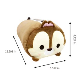 2 Pcs Set Chip and Dale Plush Travel Pillow Stackable Long Cushion for Long Flight car Ride Cruise