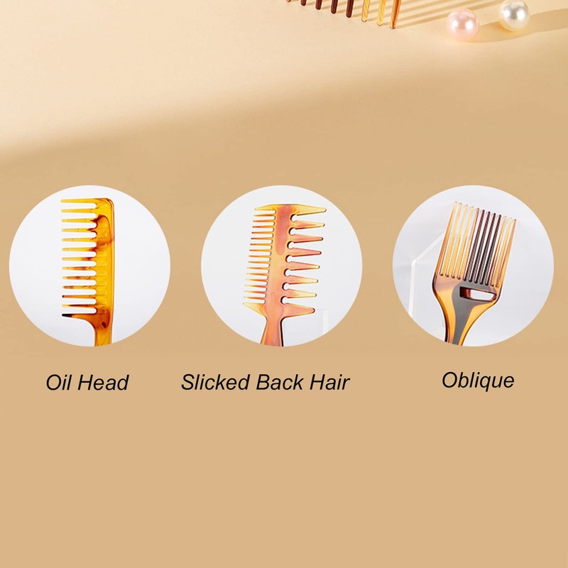 Brrnoo Set of 3 Professional Hairdressing Combs Afro Comb Straight