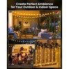 Solar String Lights Outdoor Waterproof, 2 Pack 60 LED 36.5