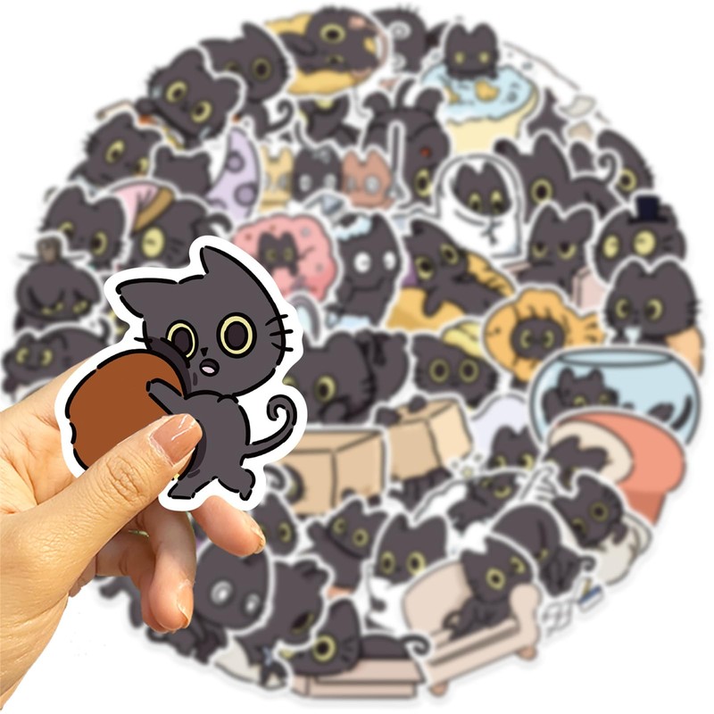 50PCS Cute Cat Stickers for Kids Girls Teen Adults, Waterproof