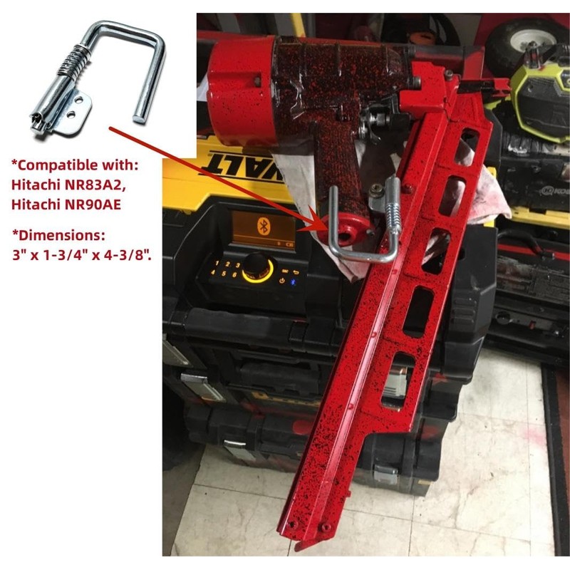 M745h1 Spring Loaded Rafter Hook/Retractable Nail Gun Hanger compatible with