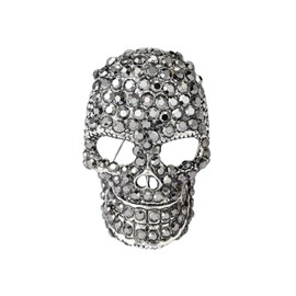 Rhinestone Skull Brooch Punk Style Casual Party Brooch Gift Party Accessories Sparkling