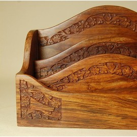 Solid Wood Letter / Paper Rack (N)