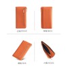 REMARSO Long Wallet, Genuine Leather, Thin, Slim, L-Shaped Zipper, Simple,