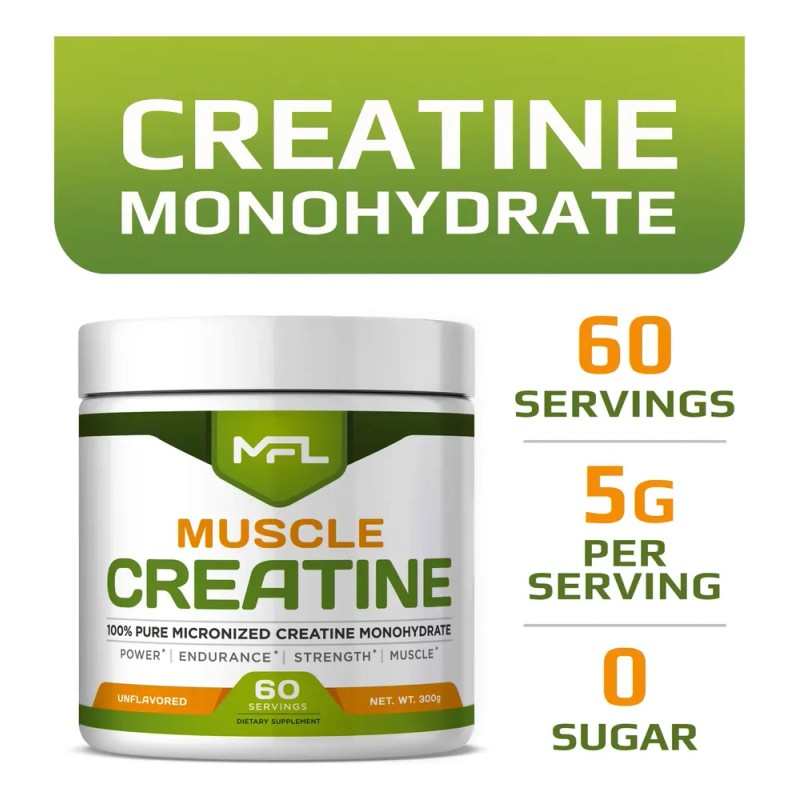 Mfl Creatine Monohydrate Micronizada 5 G Por Porción