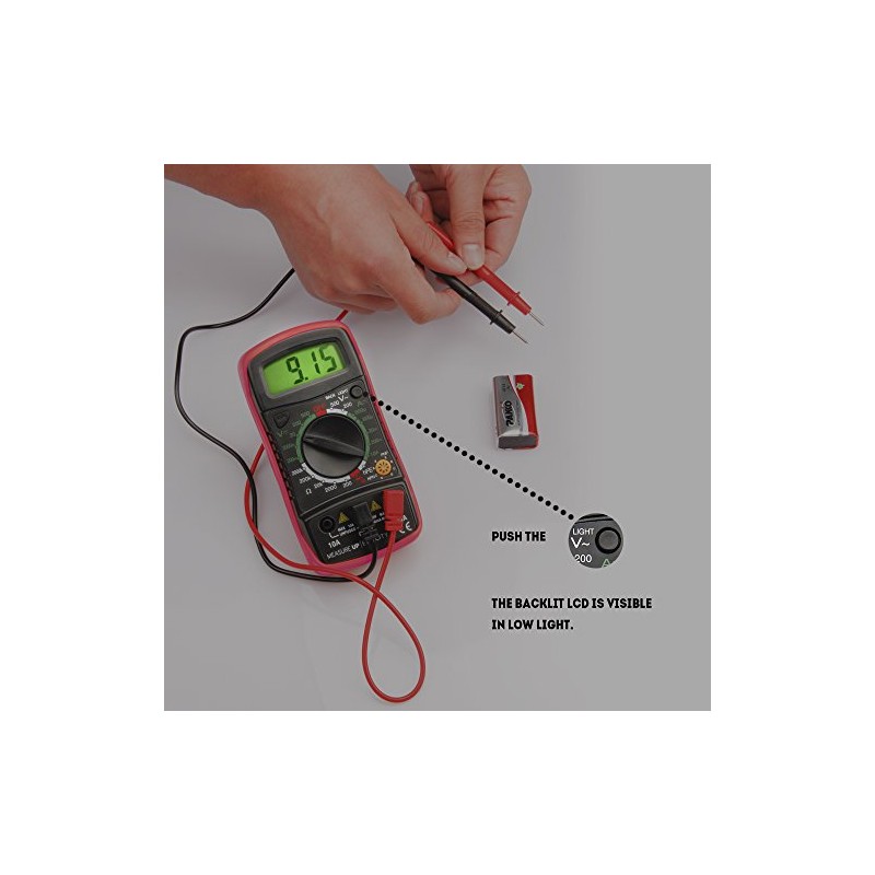 Etekcity Digital Multimeter (DMM) Multi Tester Voltmeter Ammeter Ohmmeter -