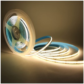 Tyun LED Strip Light, COB LED Light Strip DC 12V 320 LEDs/M 5 Meters 1600 LEDs Natural White 4000K LED Flexible Rope Light for Garden, Bedroom, Kitchen Decoration