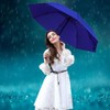 NOOFORMER Compact Reverse Folding Umbrella Automatic Windproof Travel Inverted Umbrellas