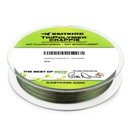 KastKing TriPolymer Crappie Advanced Monofilament Fishing Line, Higher Strength, Super Smooth, Low Light Refraction, Tri-Extrusion Advanced Mono Fishing line, Highly Abrasion Resistant