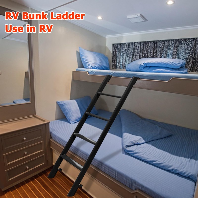 RV Bunk Bed Ladder, 55" Interior Adjustable Travel Trailer Twin