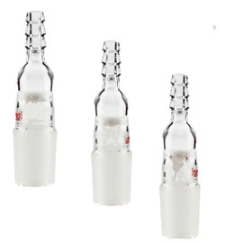 Glass Straight Inlet Adapter with 14/20 Male Glass Joint Lab Glassware